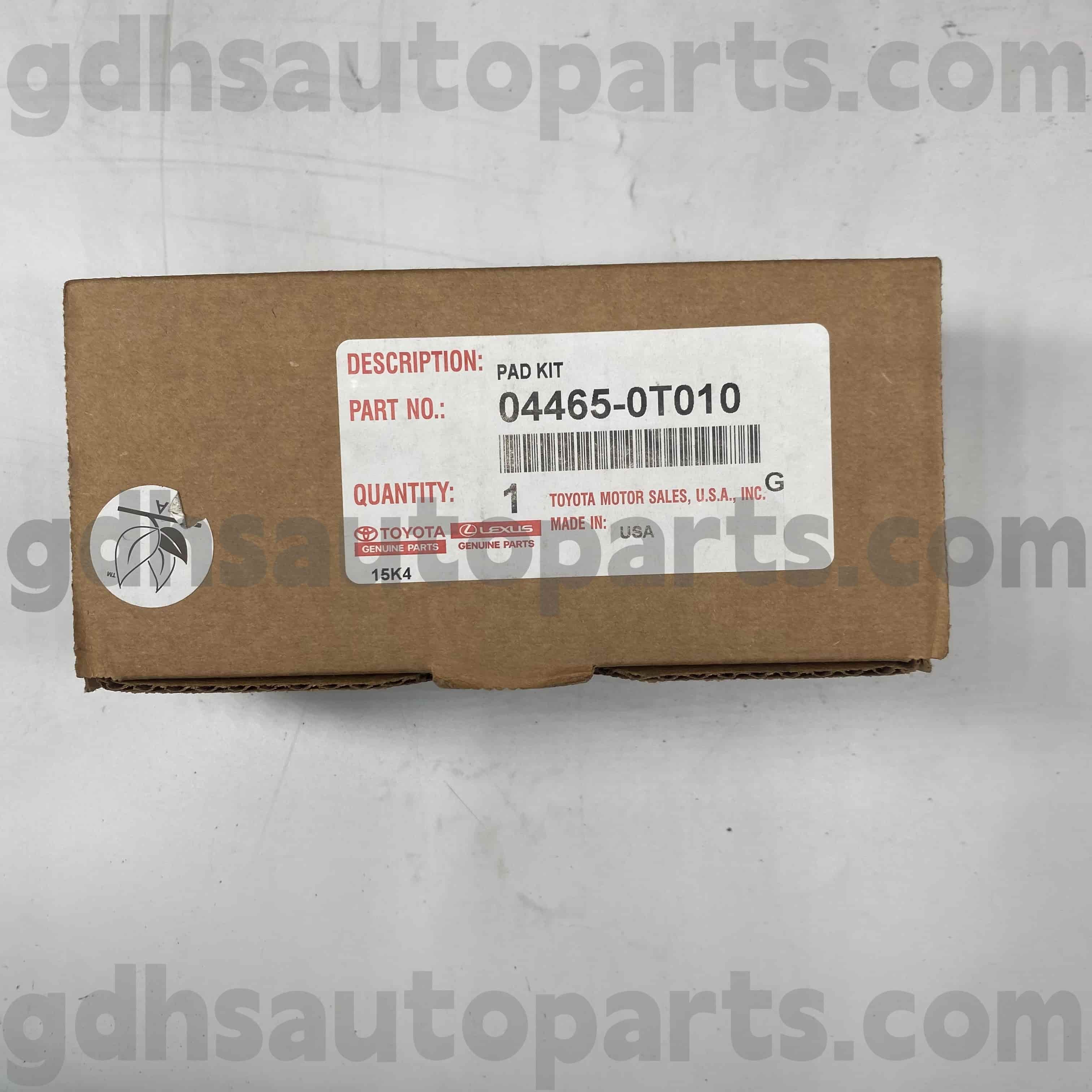 04465-0T010 Toyota ehtsad osad eesmised piduriklotsid Venza šassii jaoks nr. AGV1# GGV1#
