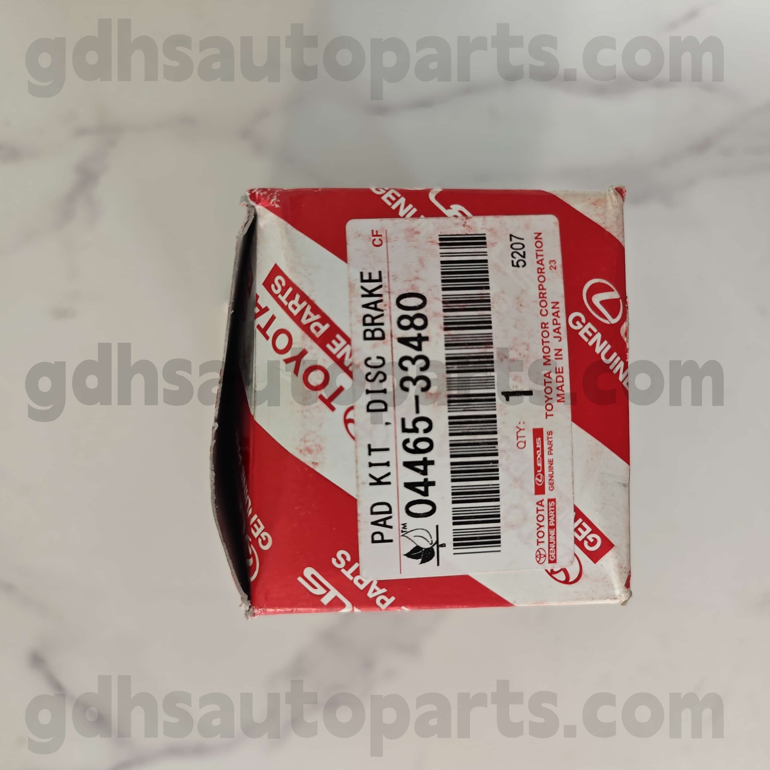04465-33480 Toyota ehtsad osad eesmised piduriklotsid Venza jaoks 、 Lexus UX300E 、 Harrier 、 Noah/voxy 、 Lexus ES350/300H šassii nr. Axvh70
