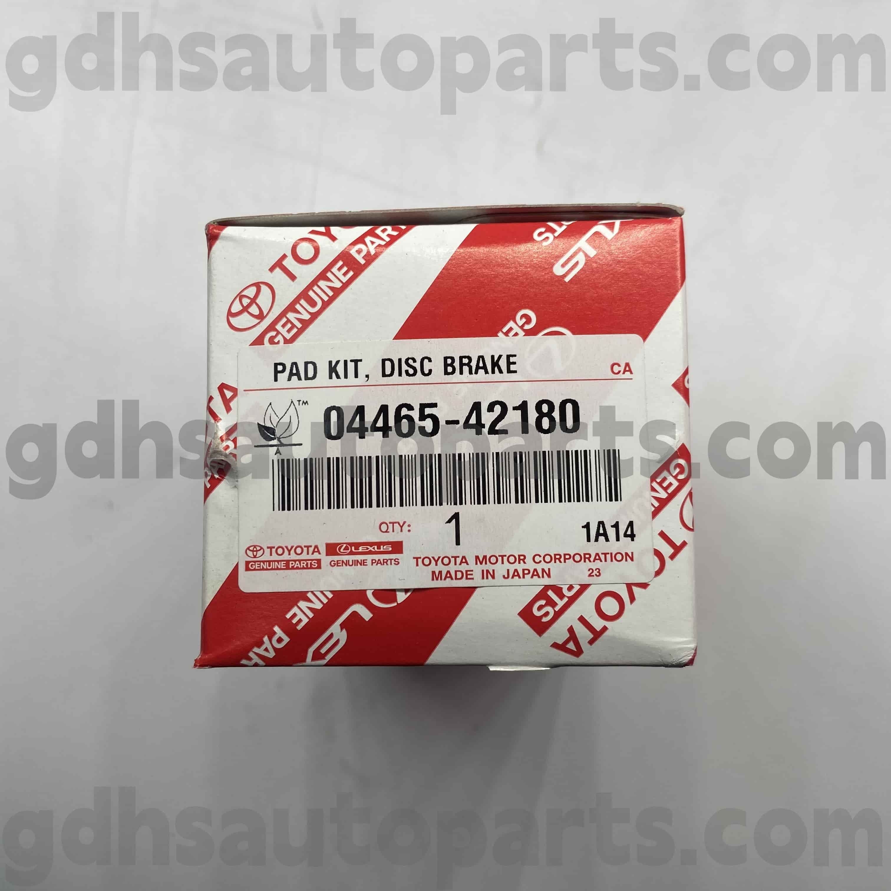 04465-42180 Toyota ehtsad osad esipiduriklotsid Harrierile/hübriidile, Mirai šassii nr. Aca3# zgr2# as