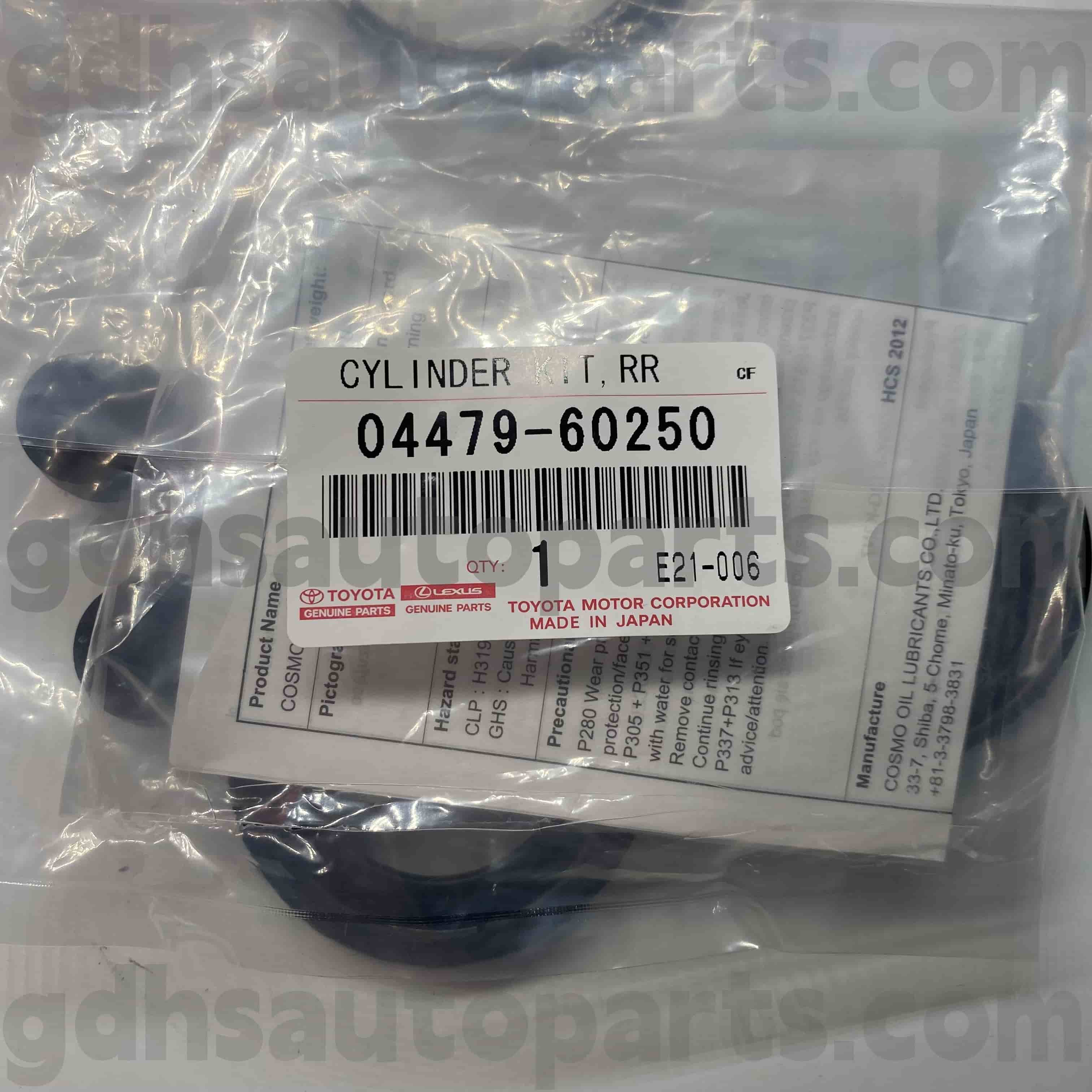 04479-60250 Toyota ehtsad osad tagumine pidurisilindri remondikomplekt Land Cruiseri jaoks, Lexus LX470 šassii nr. Uzj100
