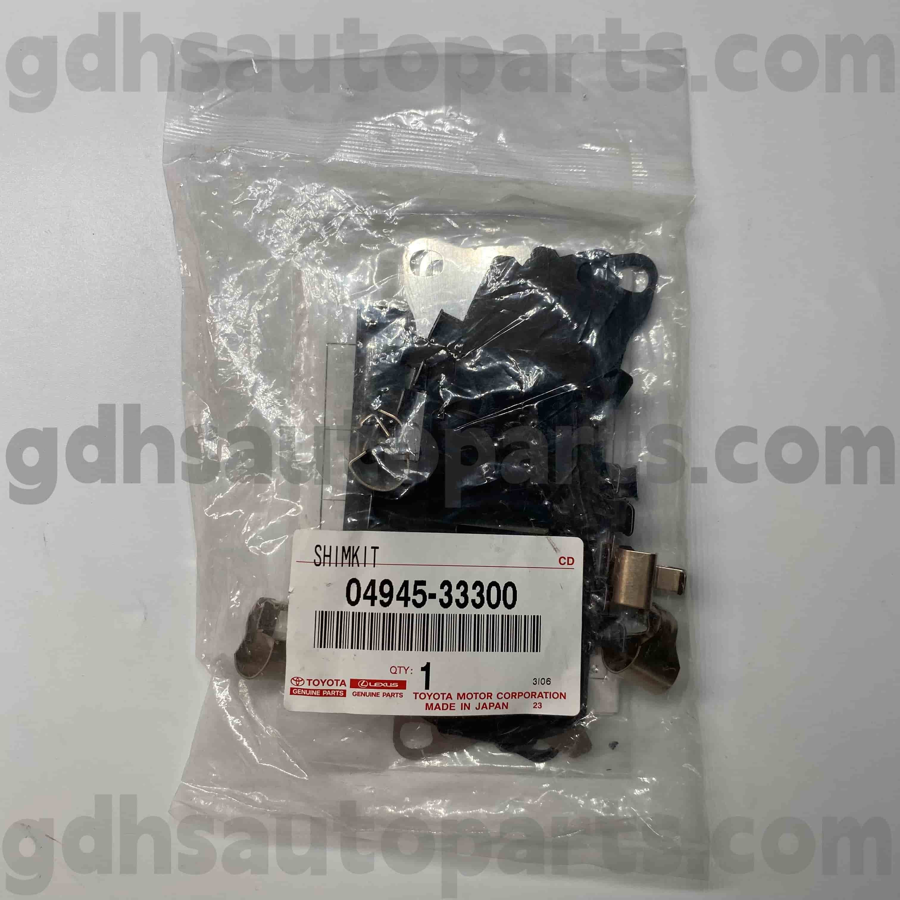 04945-33300 Toyota ehtsad osad pidurdusheli isolatsioonipadjad Venza jaoks, uus mudel, Harrieri šassii nr. Axvh70