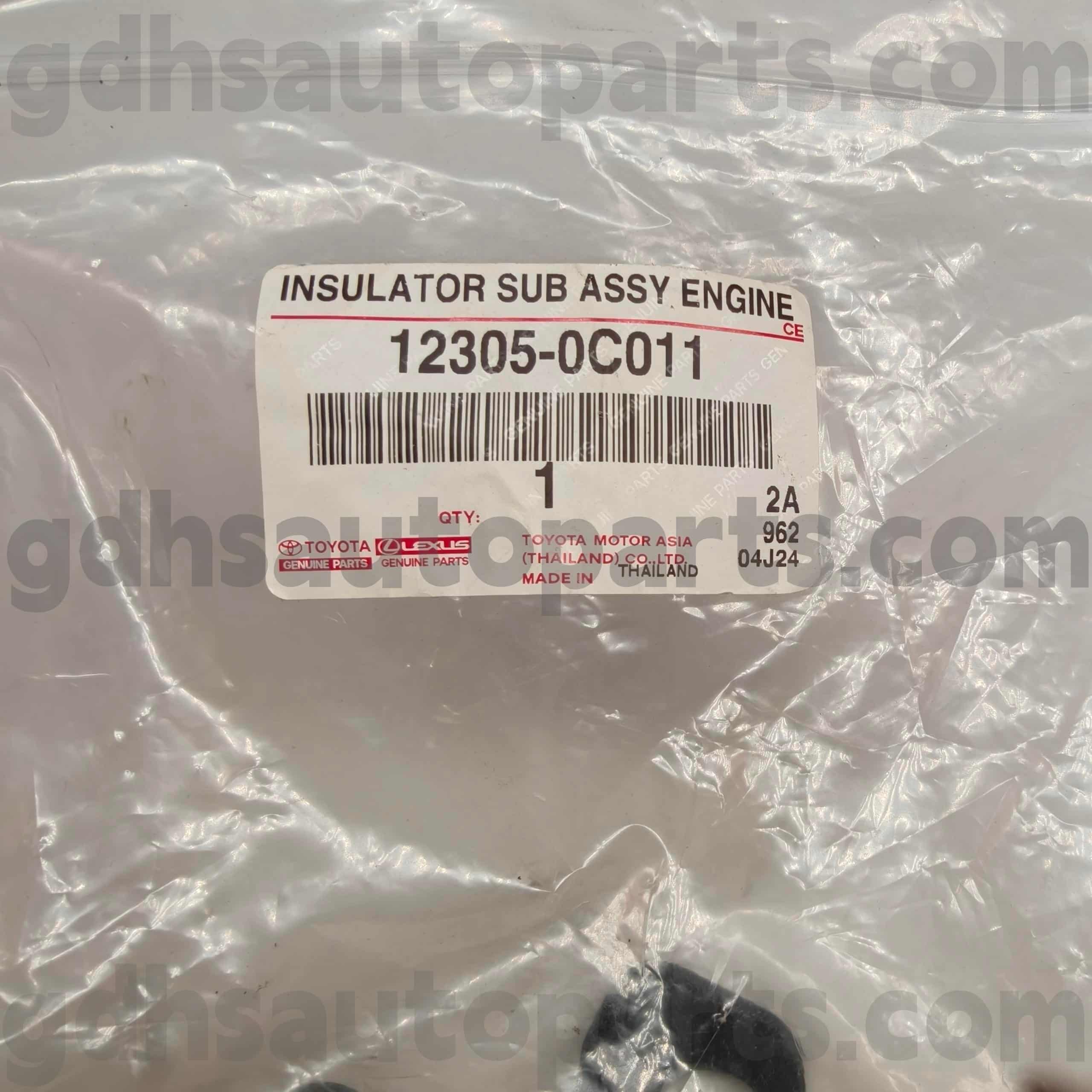 12305-0C011 Toyota originaalosade parempoolne mootorikinnitus HILUX, FORTUNER šassii NO.TGN51 jaoks