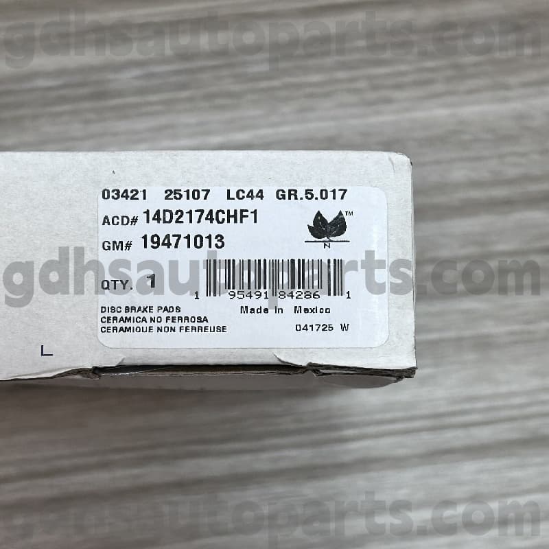 14d2174chf1 Acdelco piduriklots Escalade OE jaoks nr.19241013