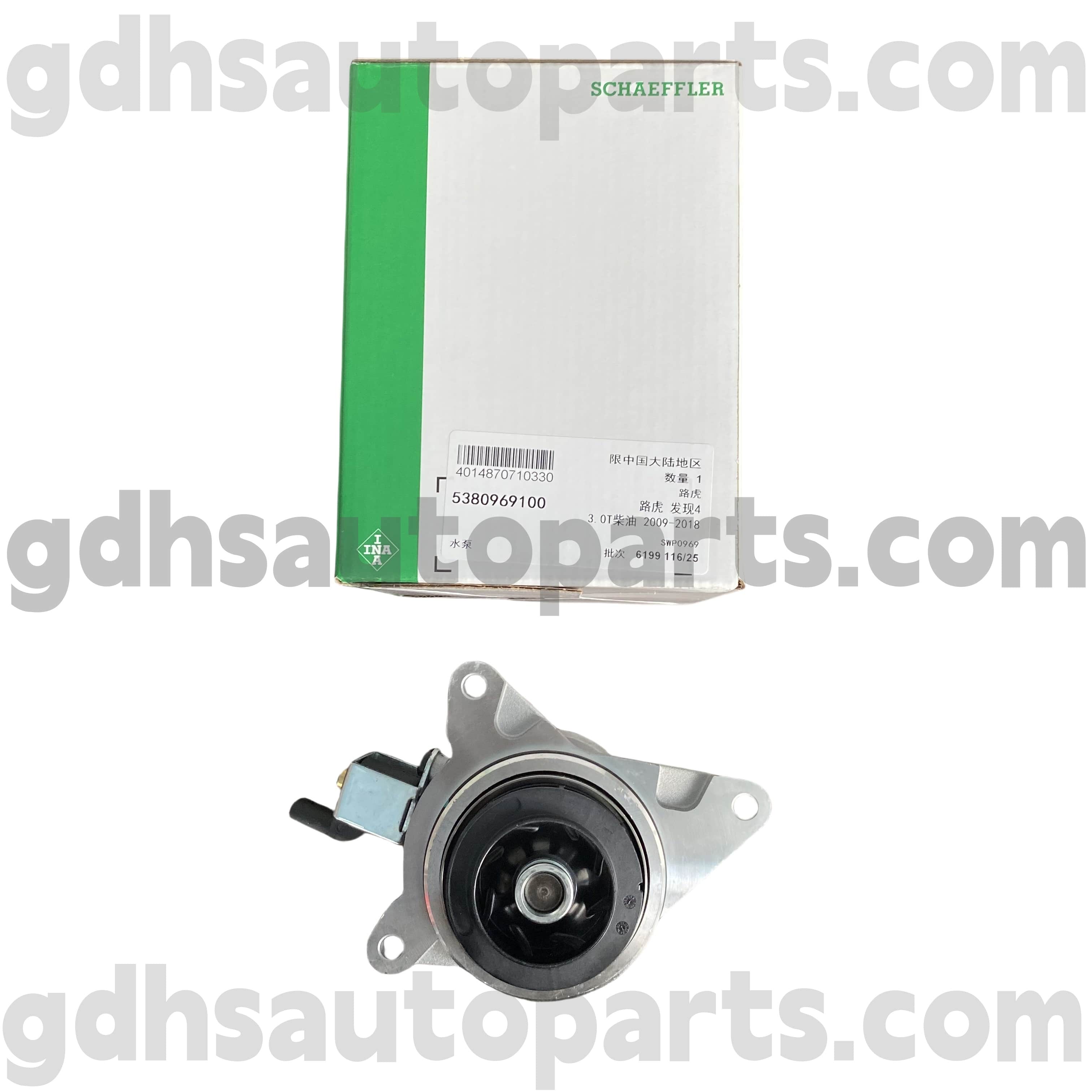 5380969100 Schaeffler Ina veepump Range Roveri jaoks, Range Rover Sport, Land Rover Discovery 4, Range Rover Velar OE nrLR089625