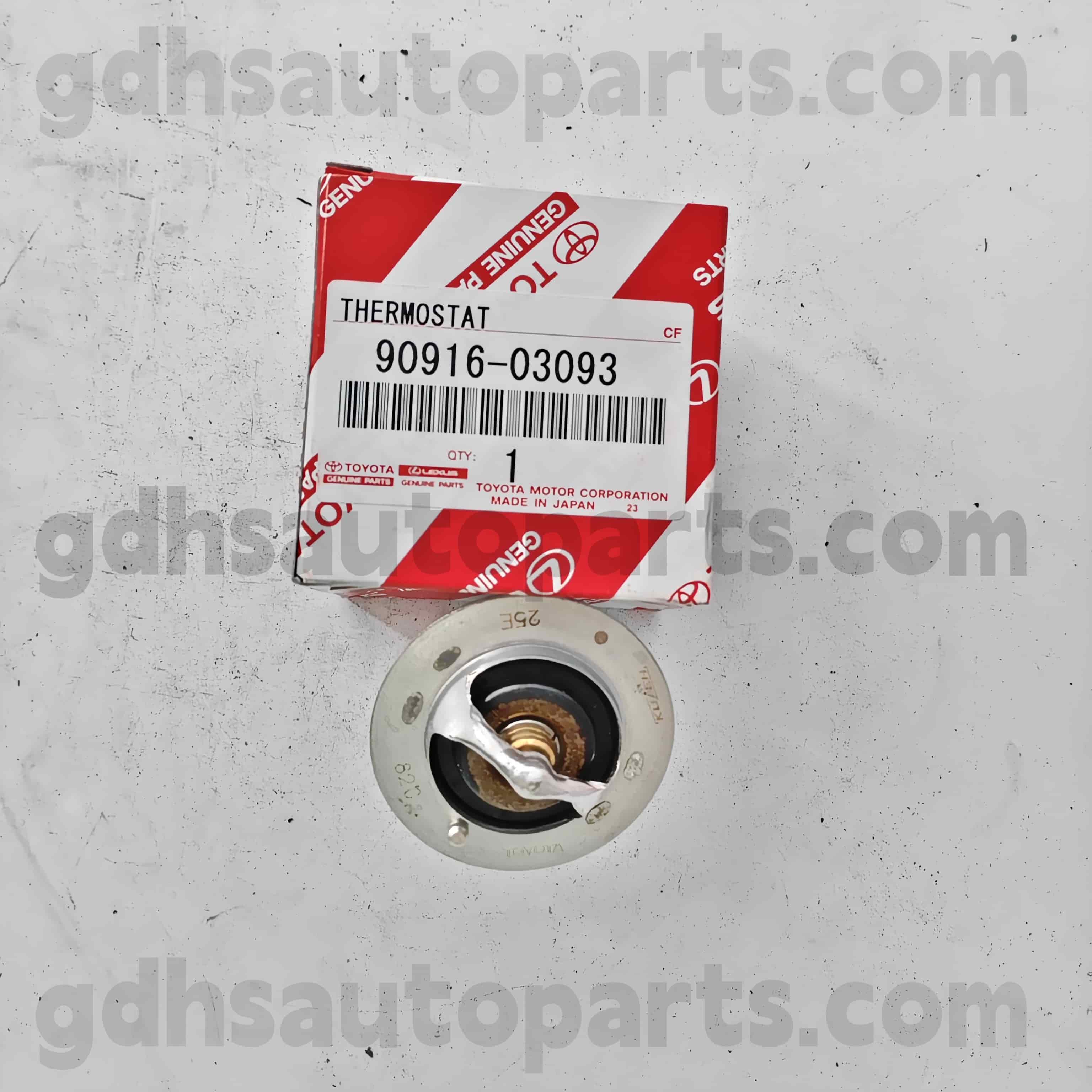 90916-03093 Toyota ehtne osade termostaat Tacoma jaoks 、 Hilux 、 kroon 、 kroon 、 Lexus GS300 、 Land Cruiser Prado šassii nr. 1jzgte, 1jzge..jzx11#