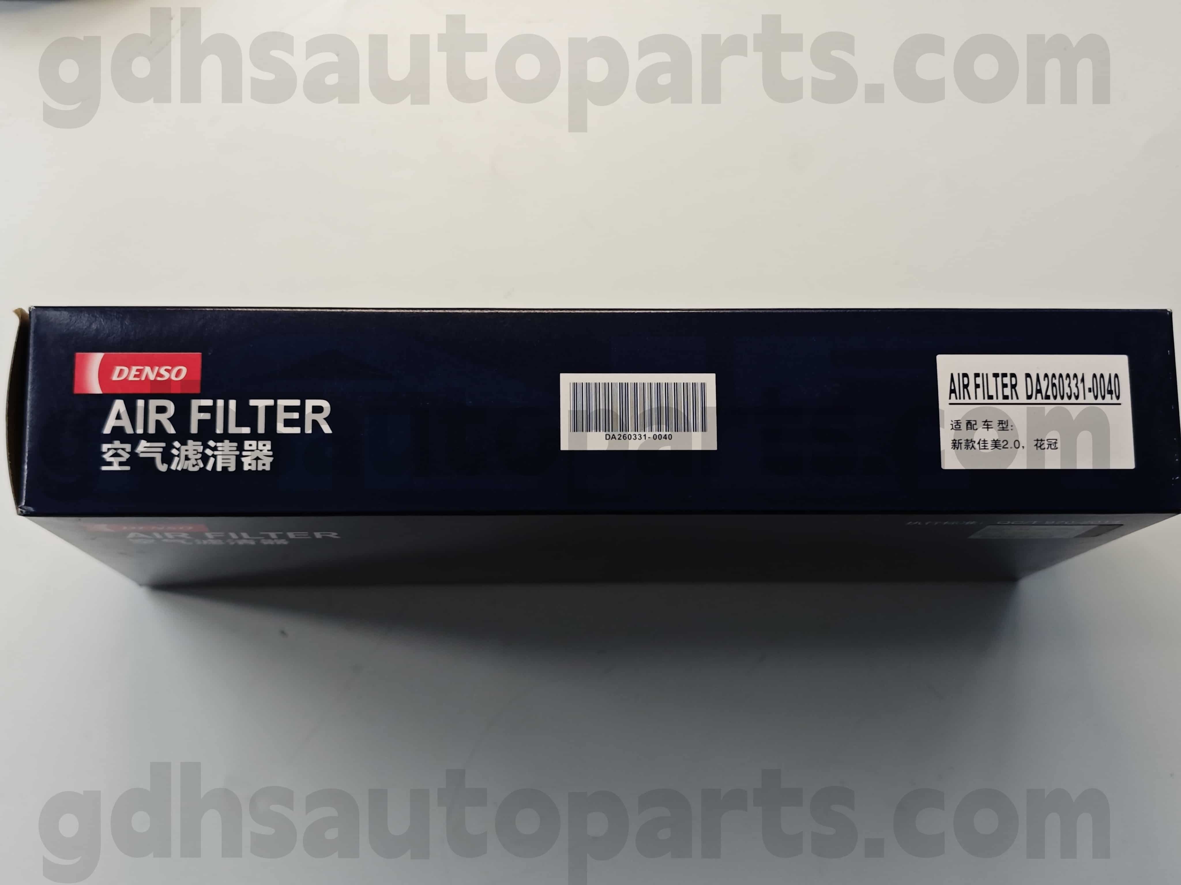 DA260331-0040 Toyota ehtne osade õhufilter Corolla šassii jaoks nr. 1zzfe..zze122 oe nr. 17801-0D050